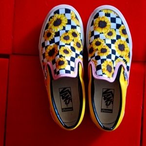 Vans with sunflowers